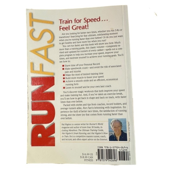 2/$15 RUN FAST by Hal Higdon - Picture 2 of 4